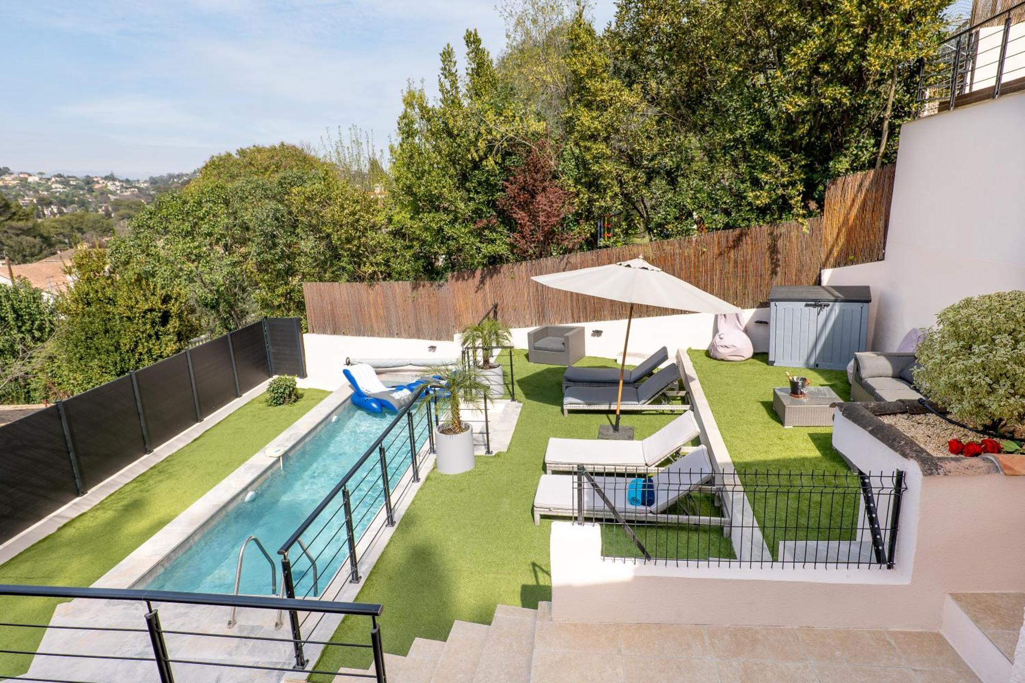 Villa Piscine-Jacuzzi-Videoprojecteur-Clim La Perle Rare Mougins Exterior foto